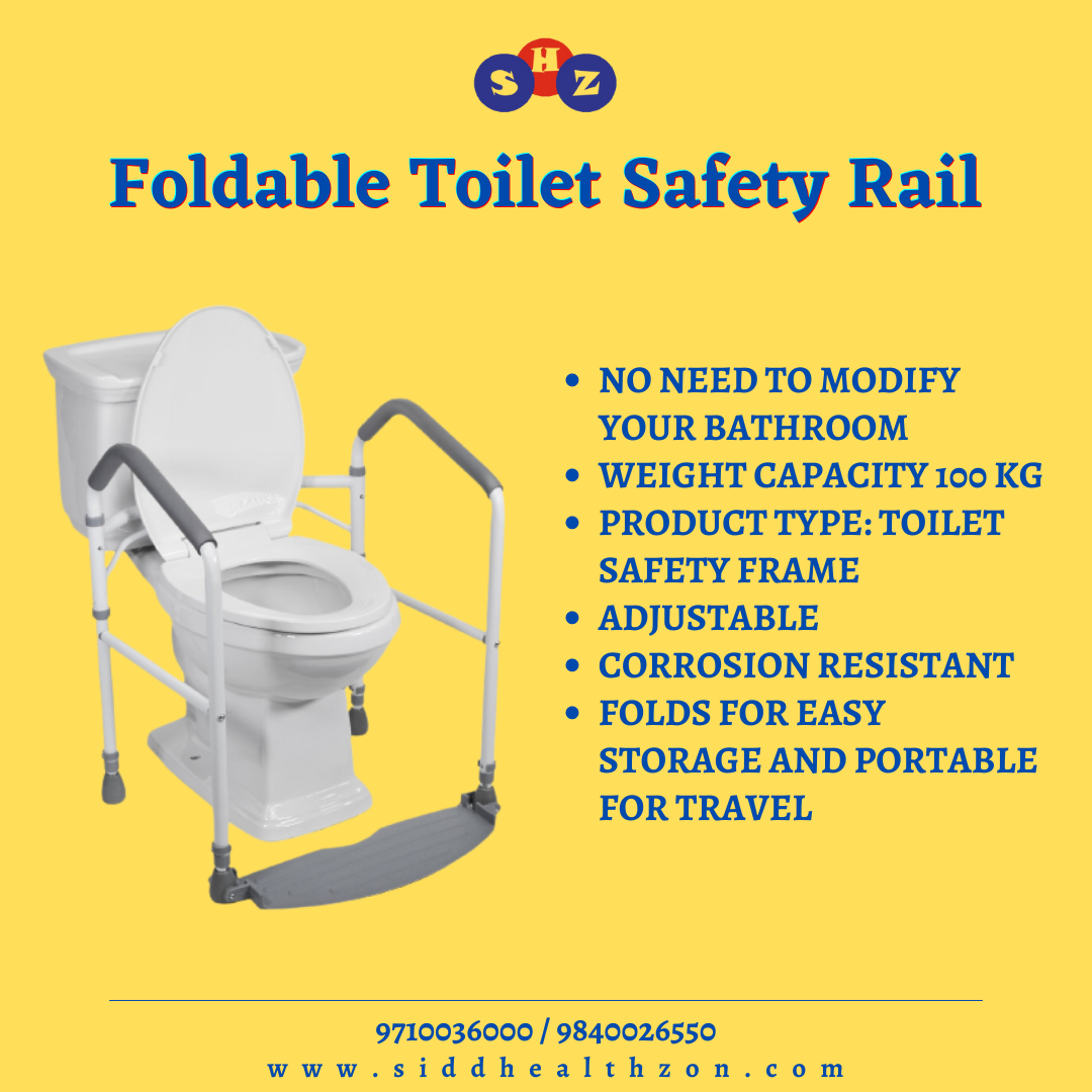 Foldable Toilet Safety Rails
