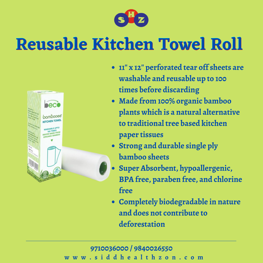 Bamboo Reusable Kitchen Towel Roll